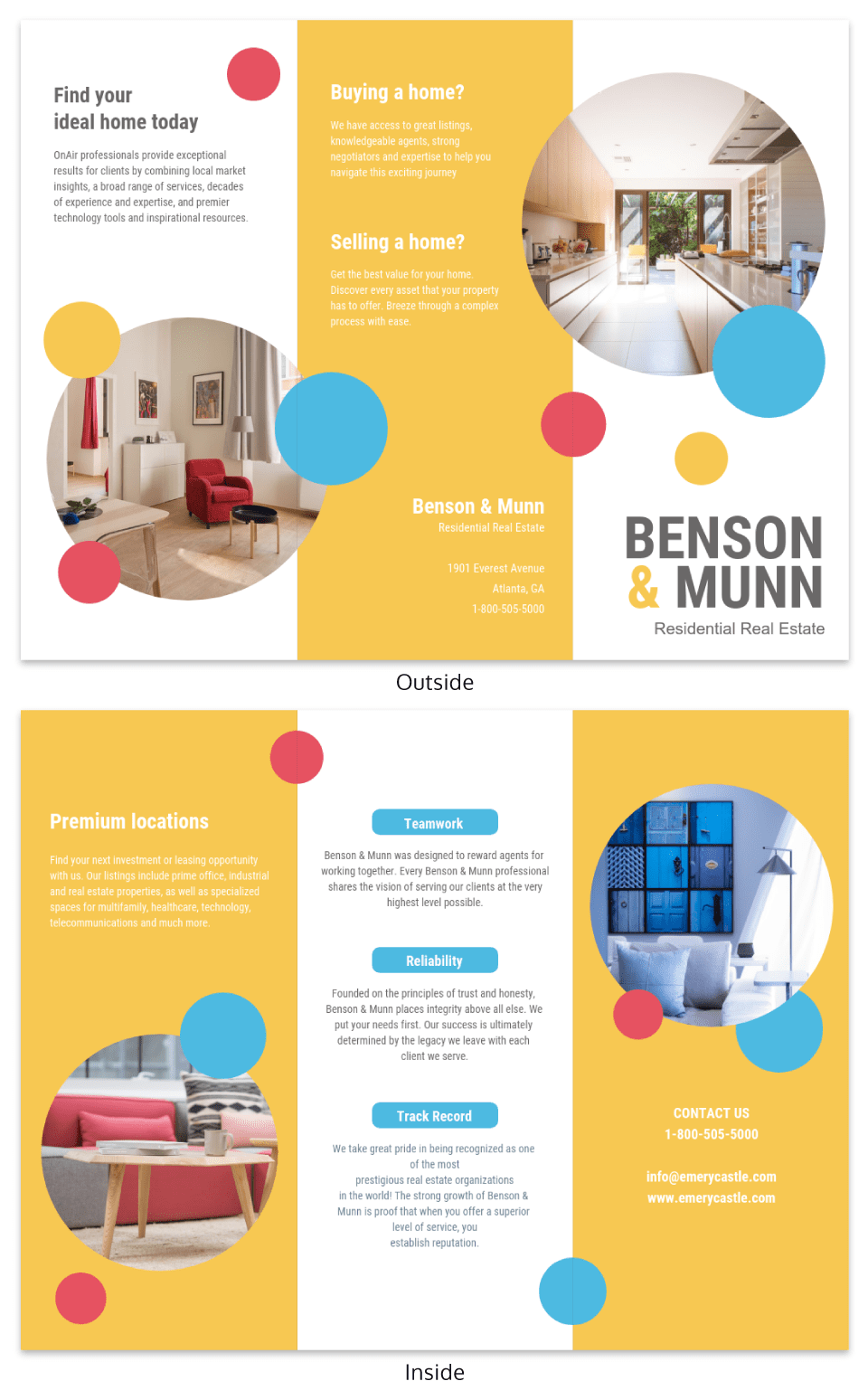 Modern Real Estate Tri Fold Brochure Template Modern Real Estate Tri Fold Brochure Template
