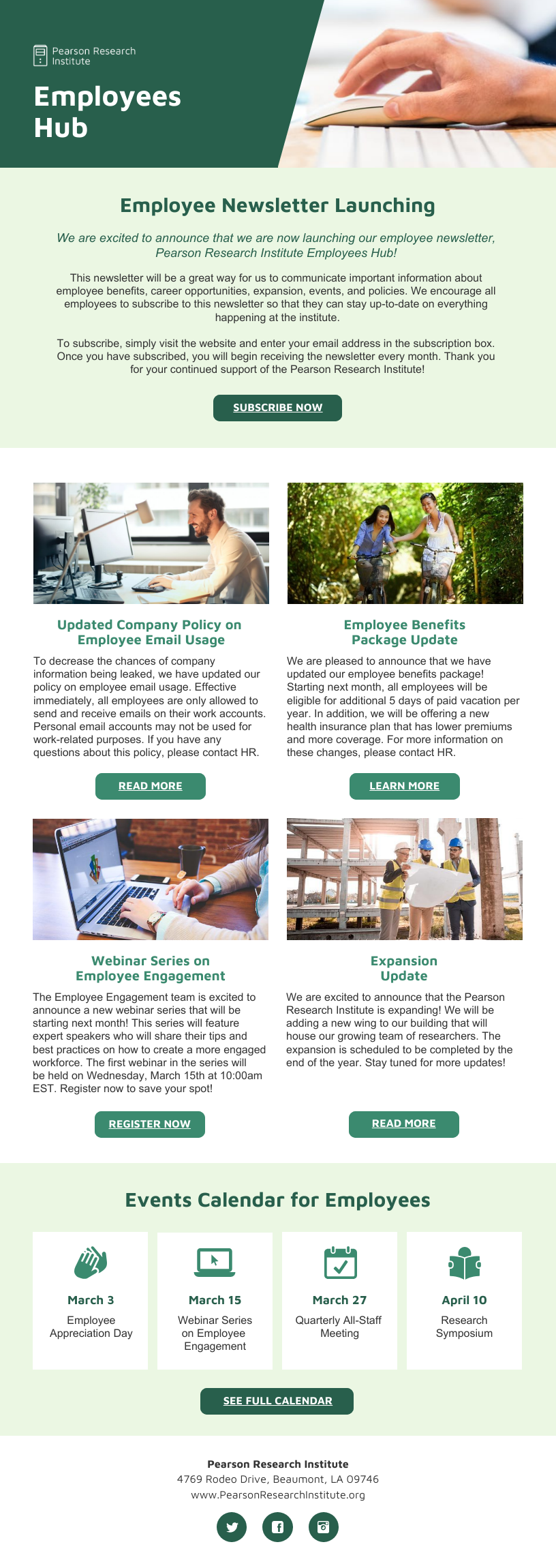 Employee Newsletter Template Employee Newsletter Template
