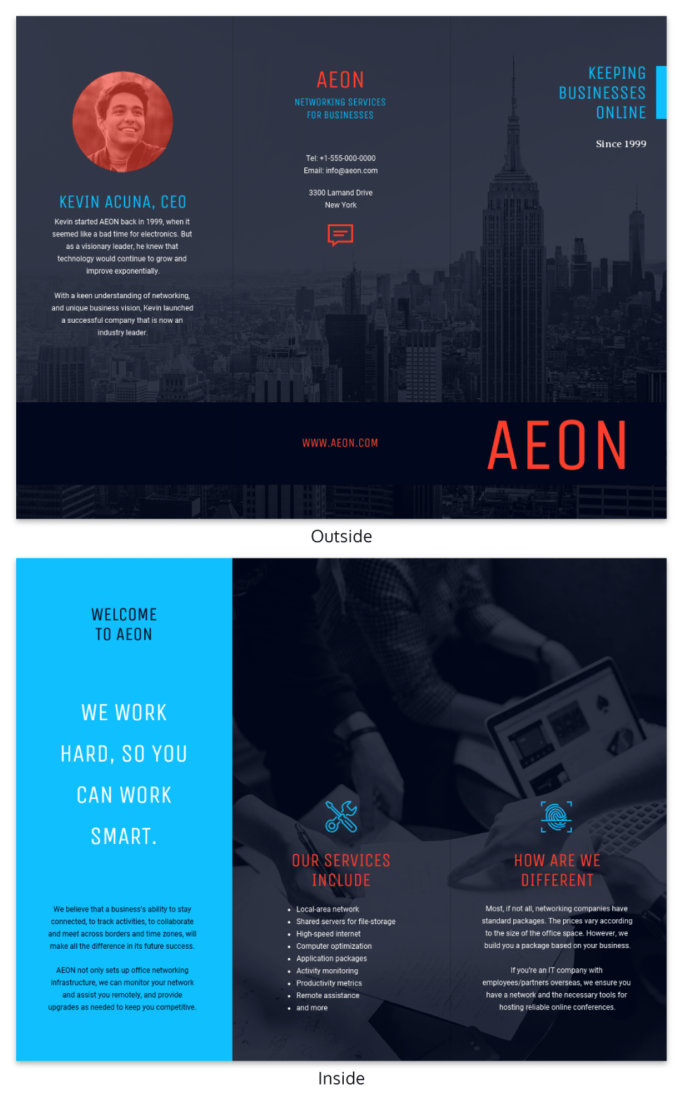 Simple Business Tri Fold Brochure Template Simple Tri Fold Brochure Template