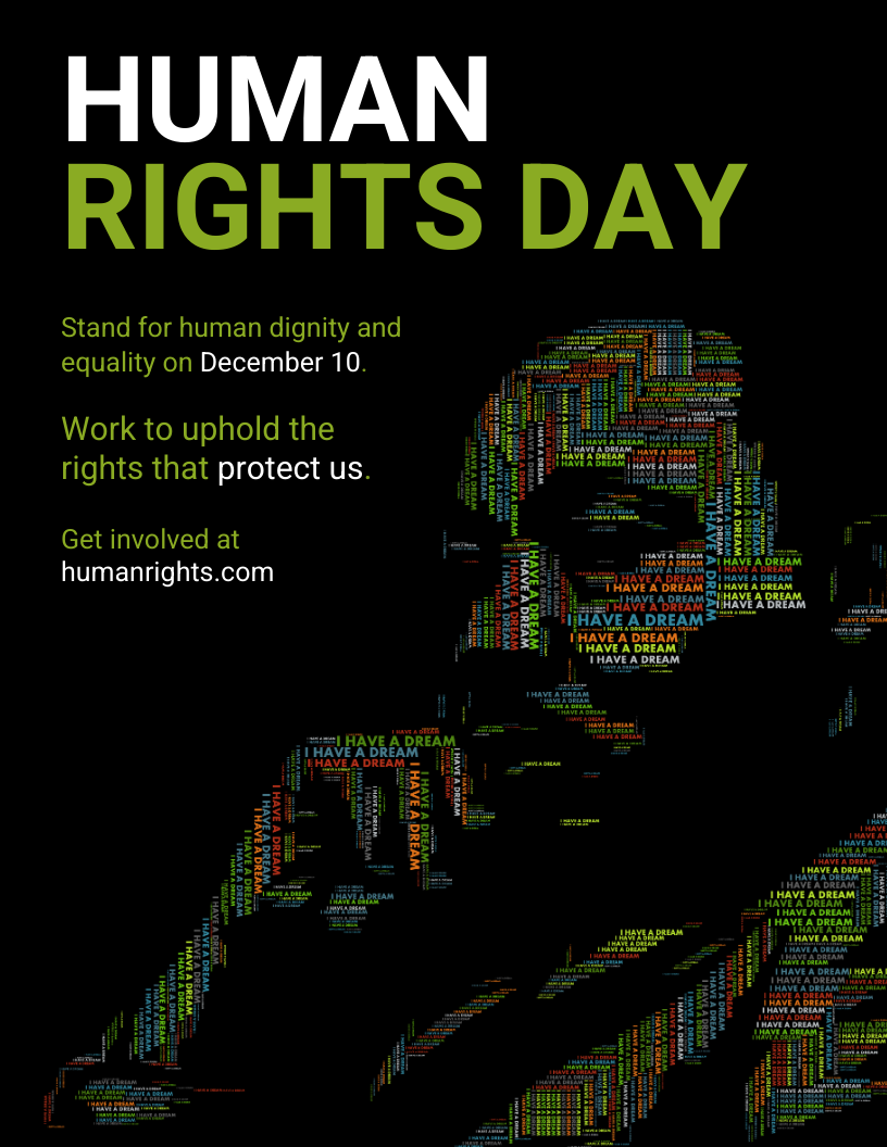 Dark Human Rights Posters Template Dark Human Rights Poster Template