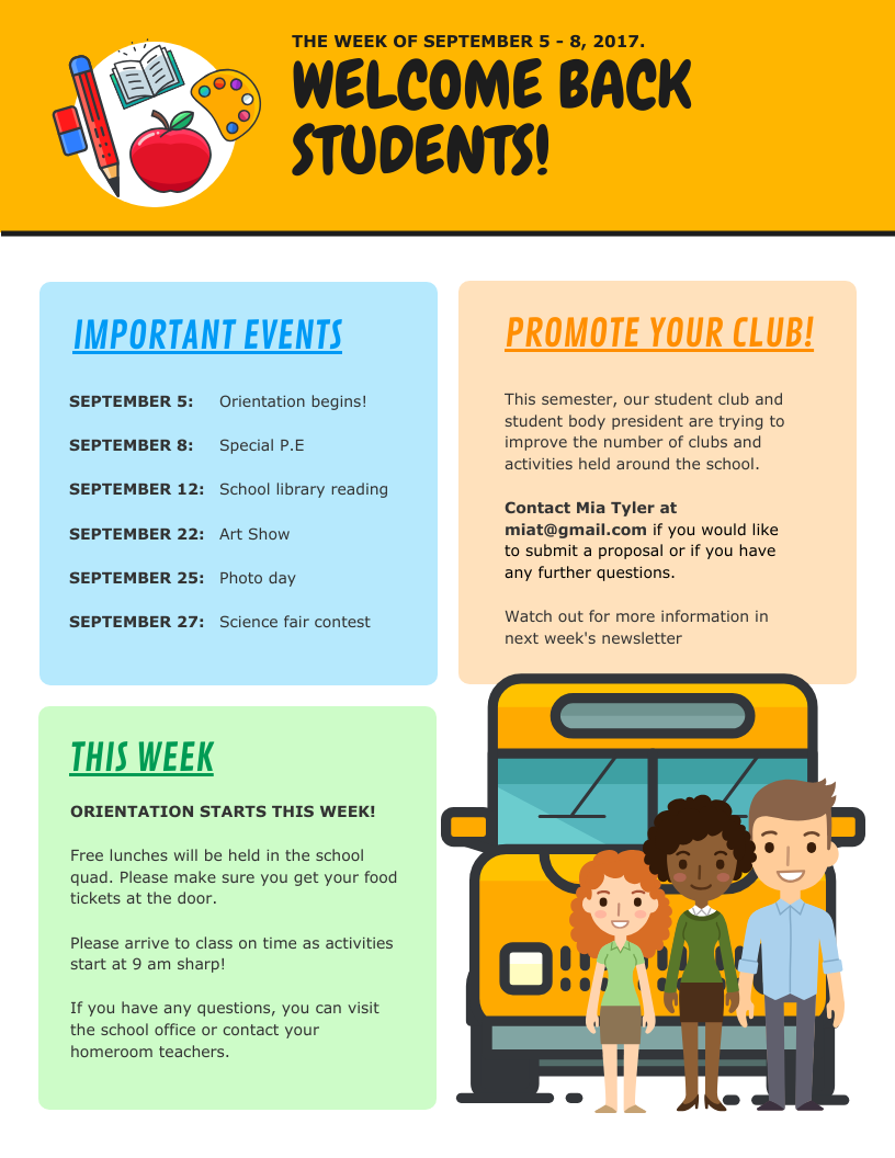 School Newsletter Template
