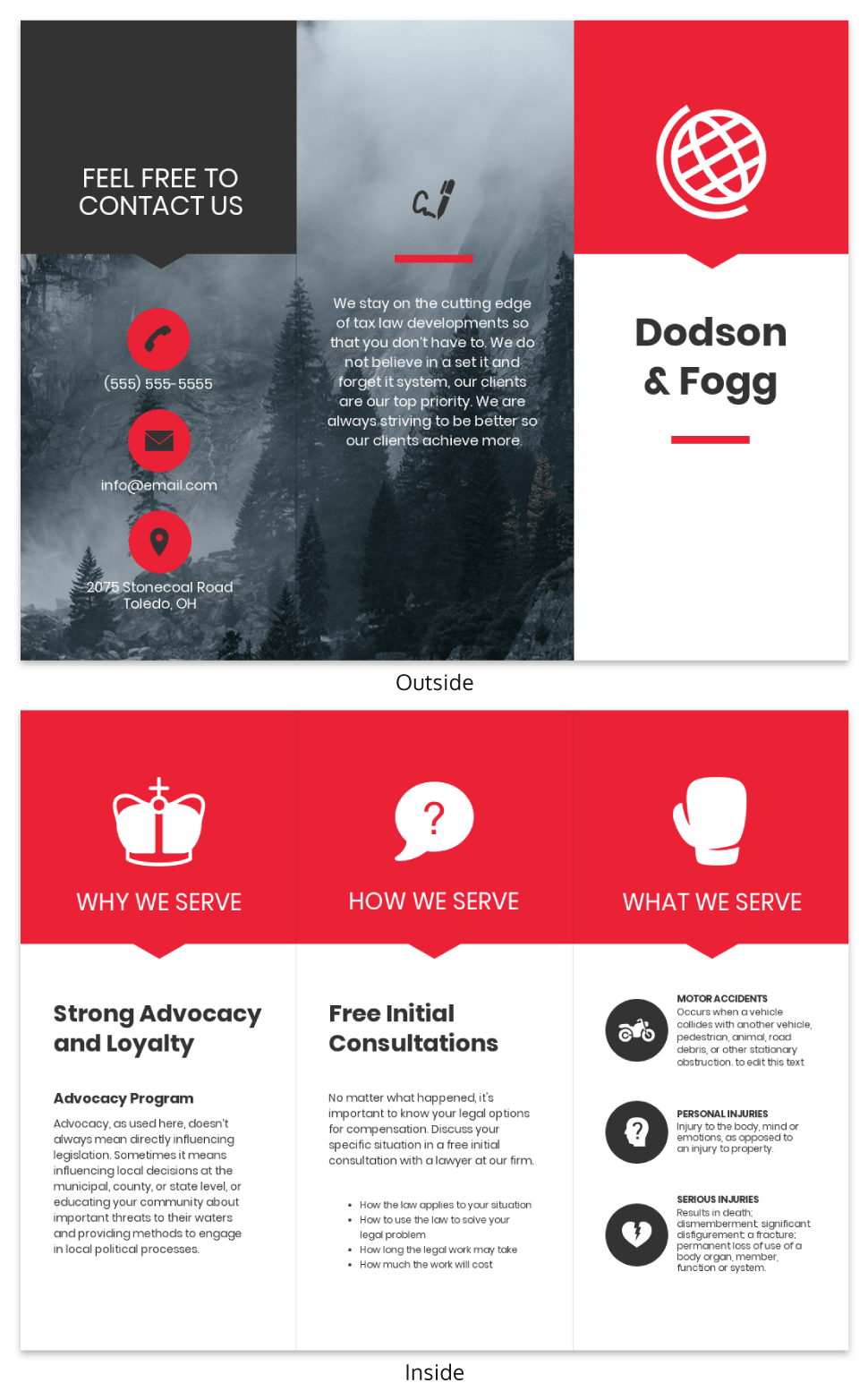 Law Tri Fold Brochure Template Law Firm Tri Fold Brochure Template