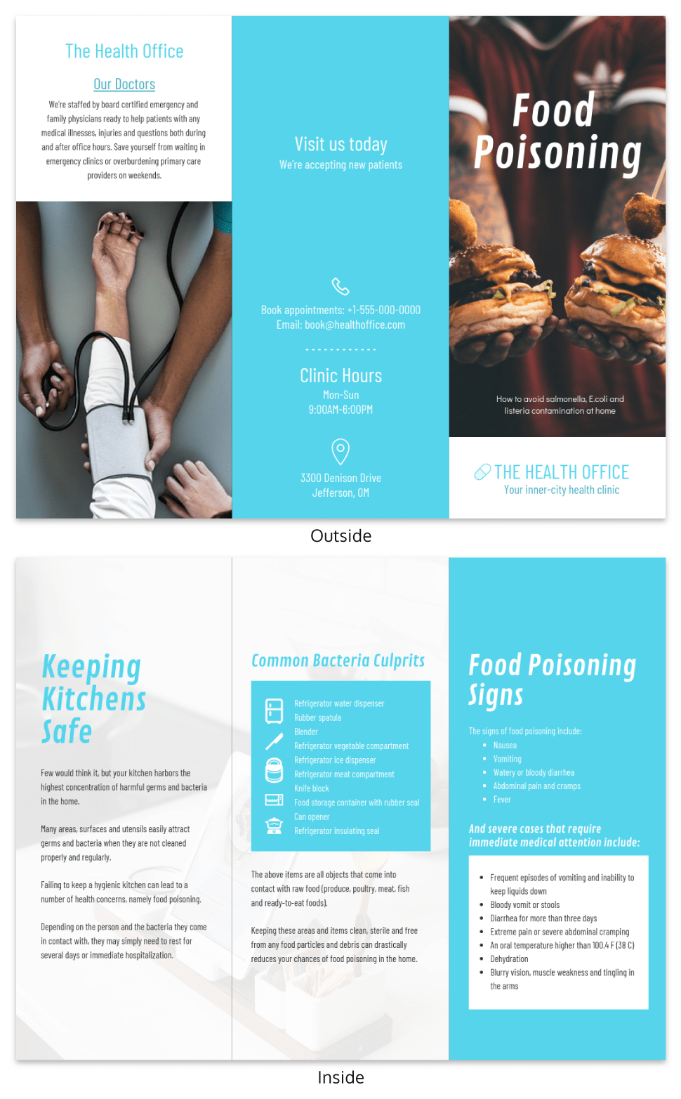 Food Informational Tri Fold Brochure Template Food Informational Tri Fold Brochure Template