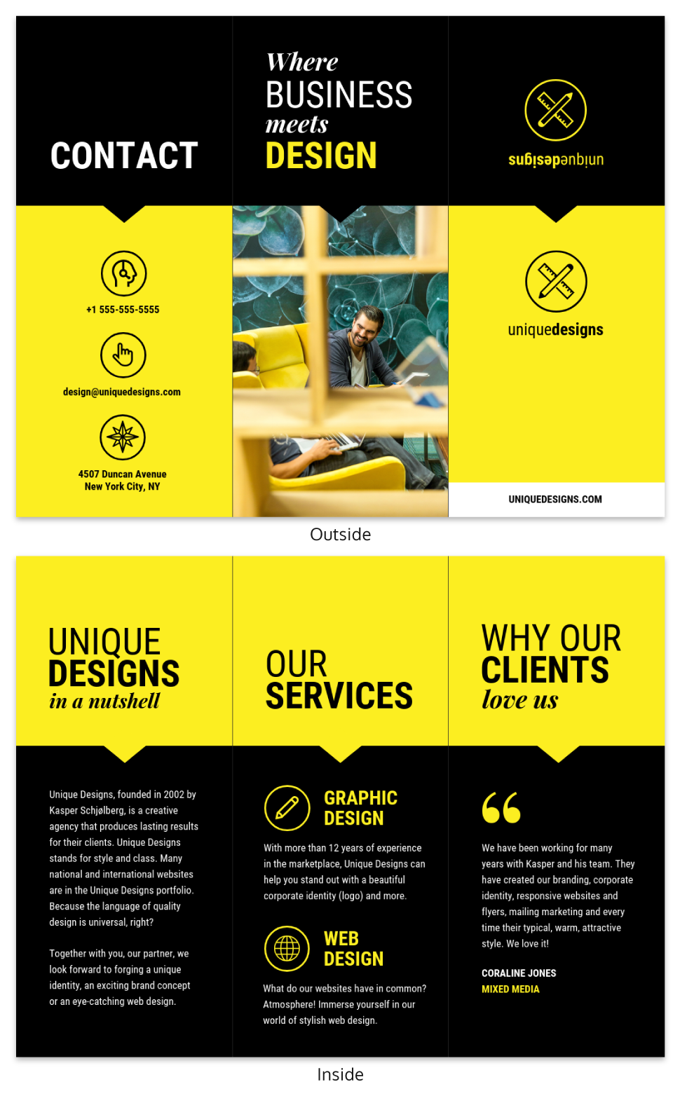 Modern Creative Agency Tri Fold Brochure Design Template Modern Tri Fold Brochure Template