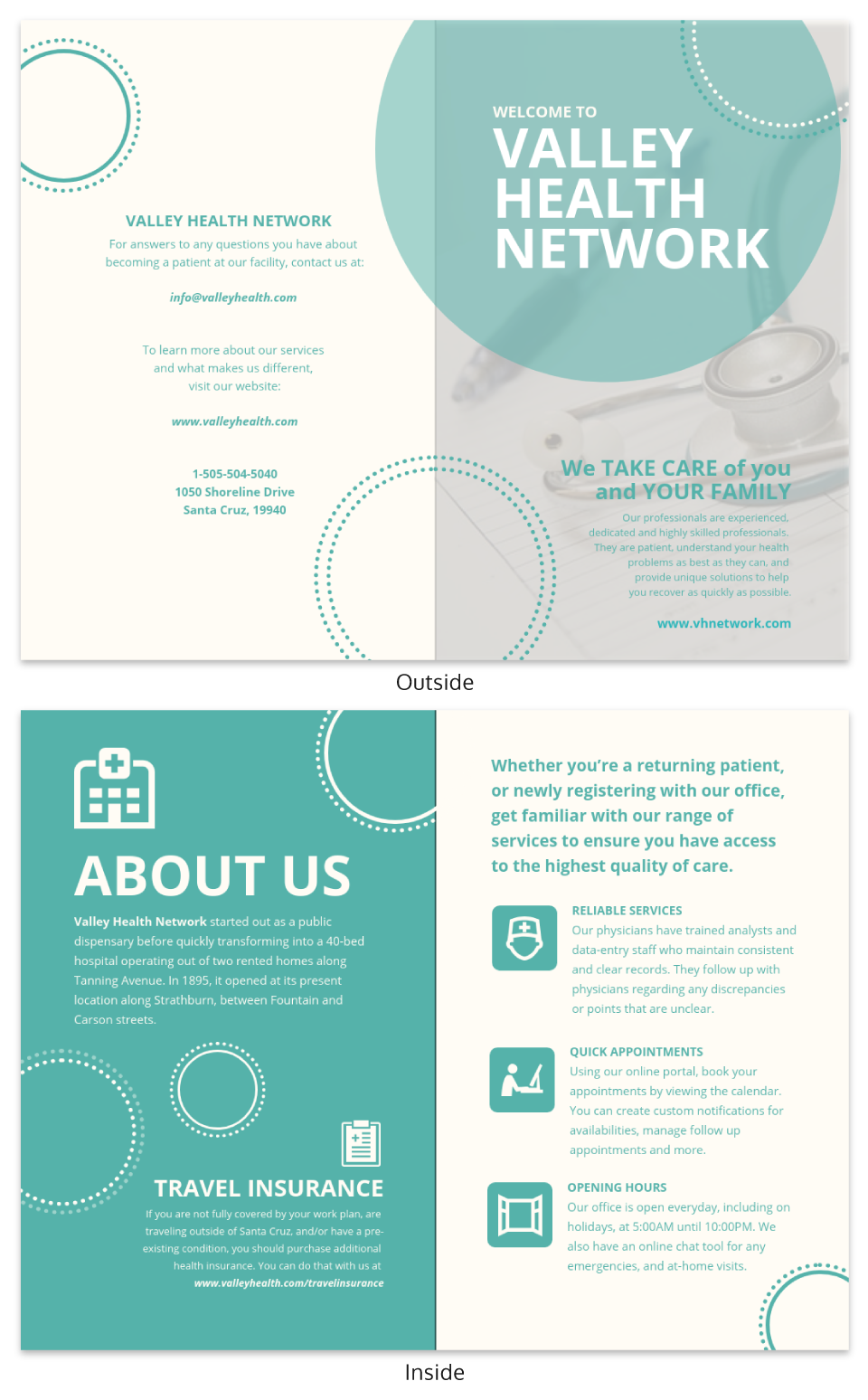 Health Network Informational Pamphlet Template Health Network Informational Pamphlet Template